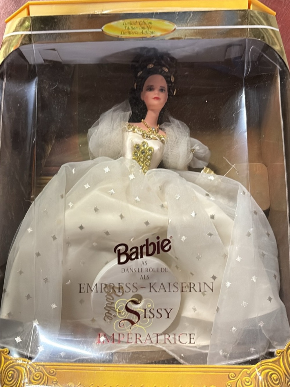 Barbie Empress Sissy White and Gold Ball Gown Doll